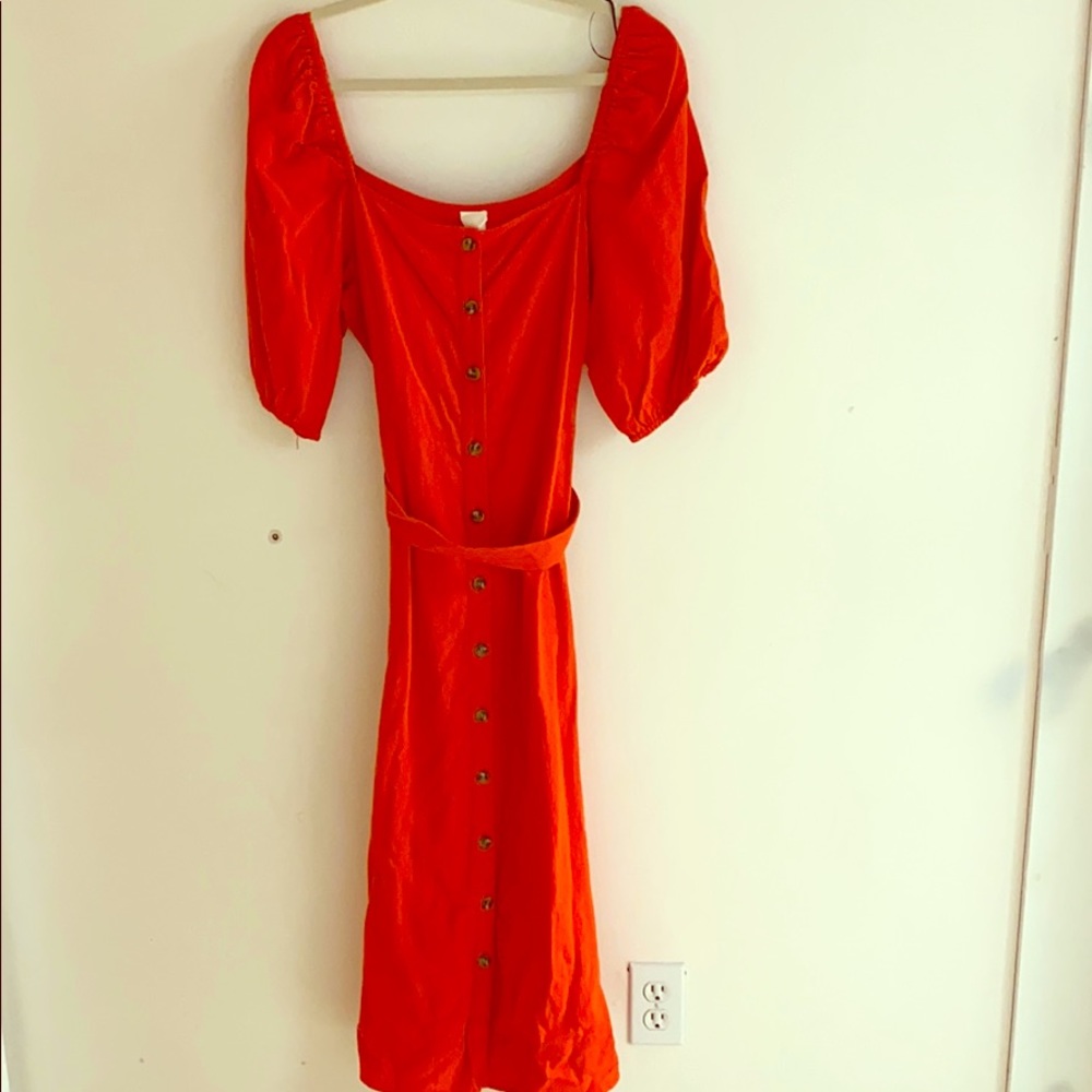 ❤️H&M Orange Midi dress ❤️